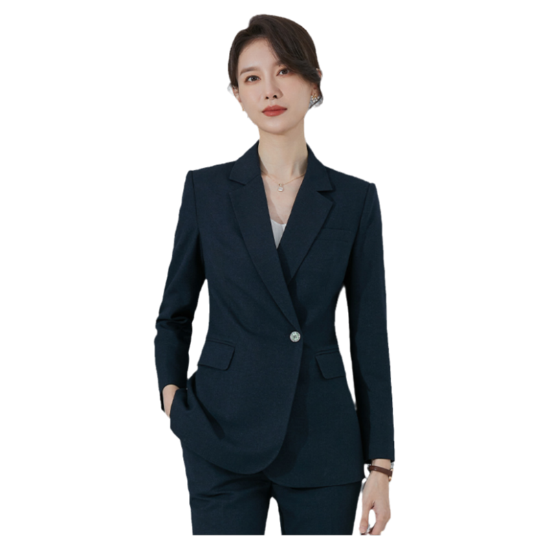 诗璐雅一粒扣西装外套女长袖秋冬