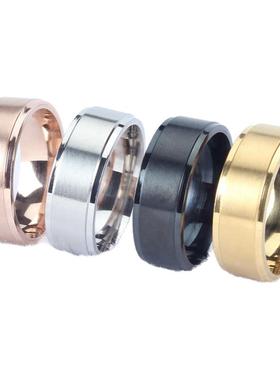 厂家直销霸气男士宽版指环戒指