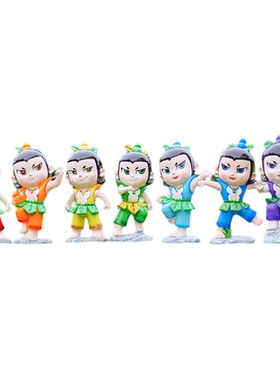 卡通金刚葫芦娃兄弟玻璃钢雕塑