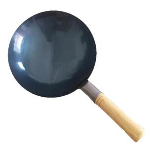 17/20/24/26厘米无涂层手打老式熟铁圆底小炒锅不粘锅宝宝小孩用