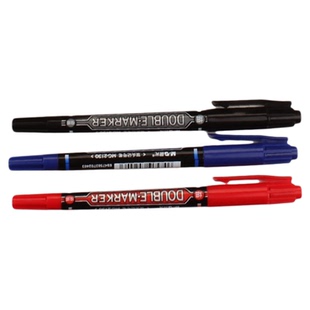 晨光双头记号笔小双头黑色描边勾线笔学生用美术手绘彩色油性笔红色蓝色特细头极细款不掉色防水儿童文具用品