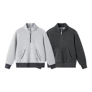 SUNNYWHITEGreen喜光儿童运动卫衣春季男女童立领长袖上衣