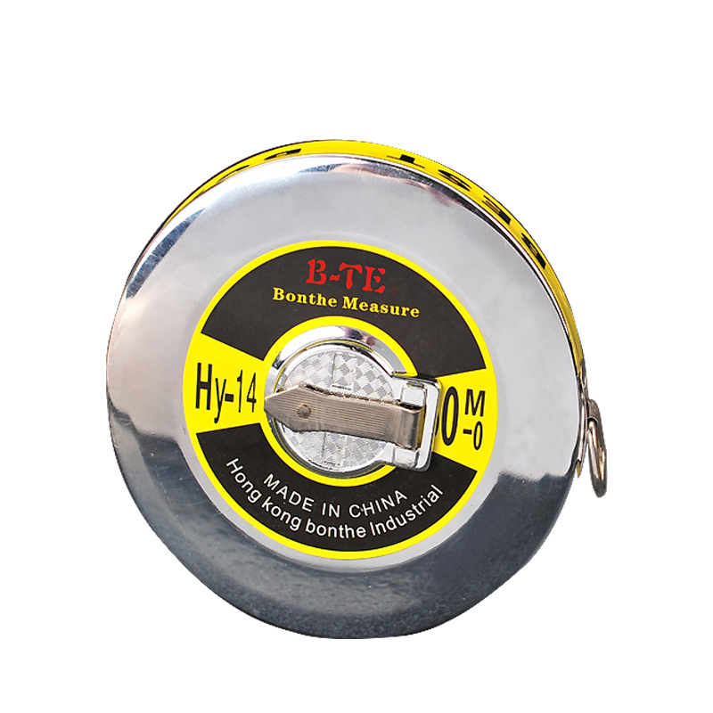 不锈钢圆钢尺50米钢卷尺30米便携式工程测量圆盘尺20米长米尺皮尺