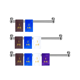 厨房用粘贴打孔毛巾架 酒店餐饮幼儿园304不锈钢  4D管理用毛巾架