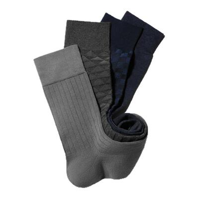 7A抗菌|蕉内银皮509S男士棉袜黑色商务长筒袜吸汗防臭长绒棉袜子