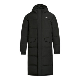 Adidas/阿迪达斯正品冬季男女连帽保暖长款运动休闲羽绒服KF6748
