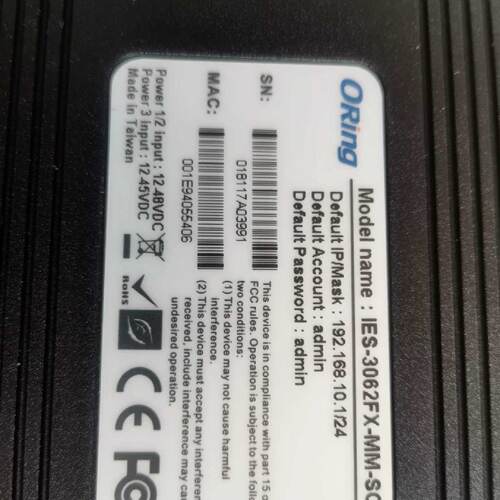 议价ORing工业级8口网管IES-3062FX-MM-SC交换机