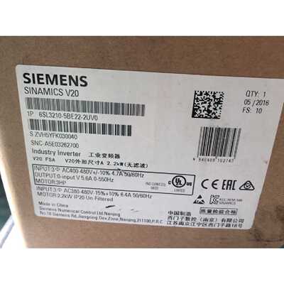 V20变频器6SL32105BE222UV0