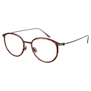 木九十新品椭圆形镜框近视可配书呆子超轻钛合金玳瑁眼镜架FK107