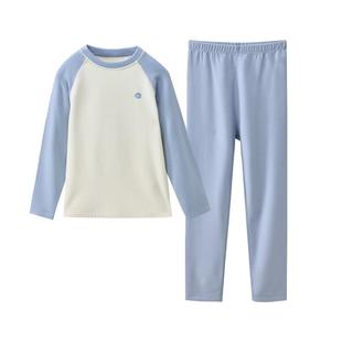 Q21小暖皮山茶油儿童秋衣秋裤男女童高弹圆领发热保暖内衣套装