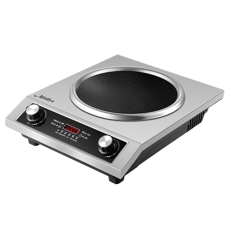 德國品質(zhì)Midiya凹面電磁爐家5000W用炒菜鍋一體全套官方旗艦正品