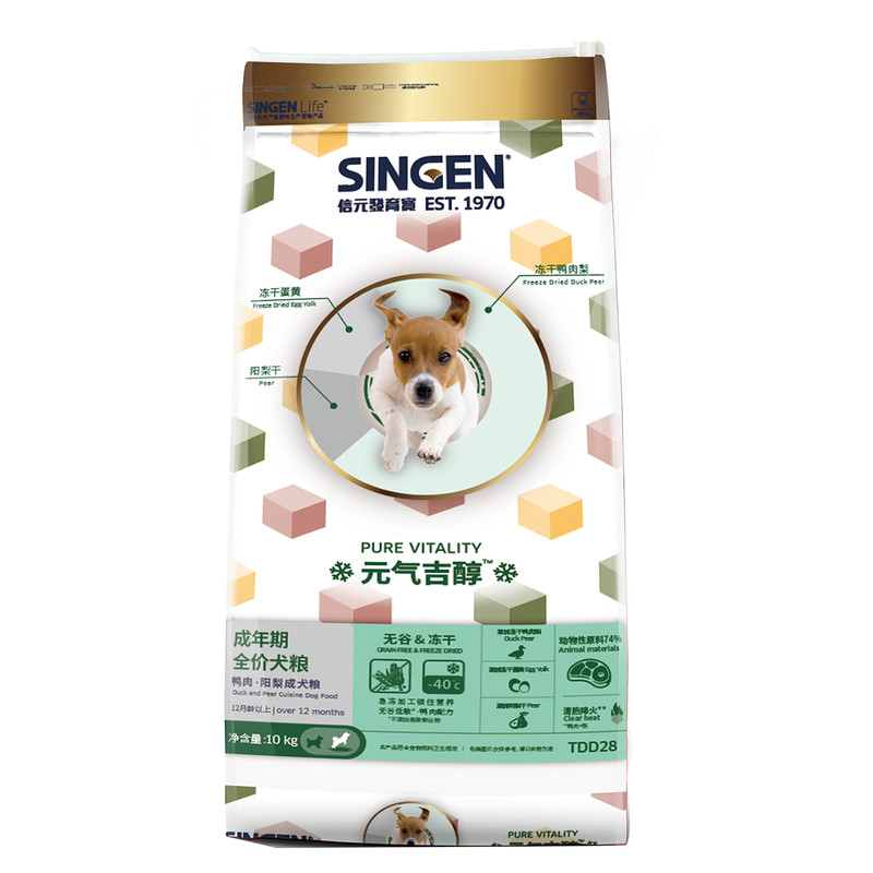 发育宝狗粮鸭肉阳梨冻干清火10kg