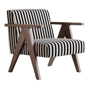 畔所/昌迪加尔扶手椅布艺沙发椅美式复古休闲椅客厅单人椅中古