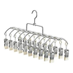 不锈钢袜子晾晒架多夹子家用婴儿袜夹学生宿舍晾衣架阳台防风衣架