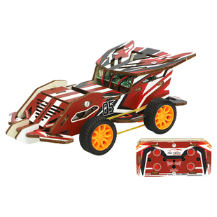 科技小制作手工玩具车木质拼装汽车模型儿童科学小实验套装玩具