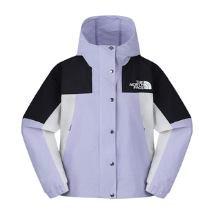 TheNorthFace北面防晒衣女户外Mountain短款防风机能连帽外套8CJS