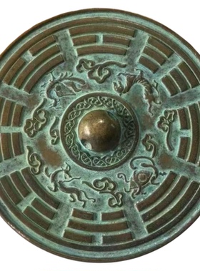 四兽八卦透光镜反光镜古法传承招财祝福青龙白虎朱雀玄武太极八卦