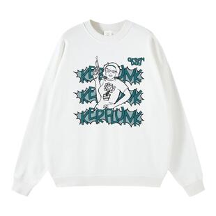 Green Day绿日摇滚乐队美式街头枪花涅槃黑灰白纯棉连帽圆领卫衣