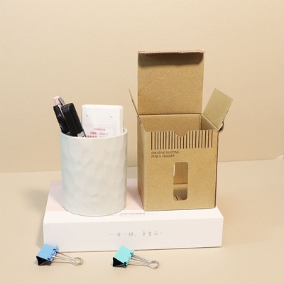 新款硅胶笔筒创意圆形办公收纳盒不批发易清洗烂环保摔学习文具盒
