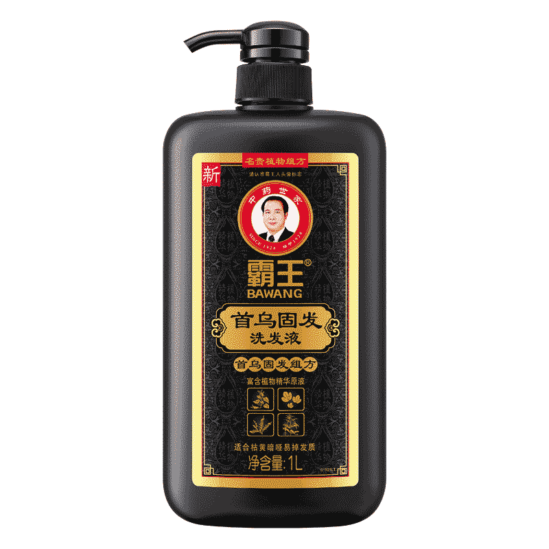 霸王 首乌固发防掉发洗发水 1L装（赠马鞭草沐浴露80ml*2）