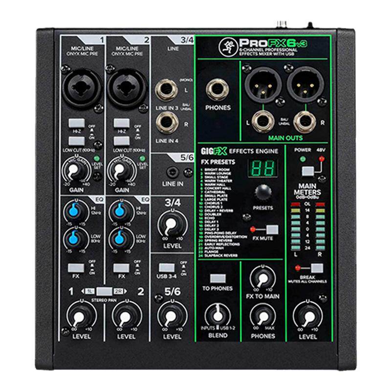 RunningMan美奇调音台ProFX6v3手机电脑直播录音声卡套装
