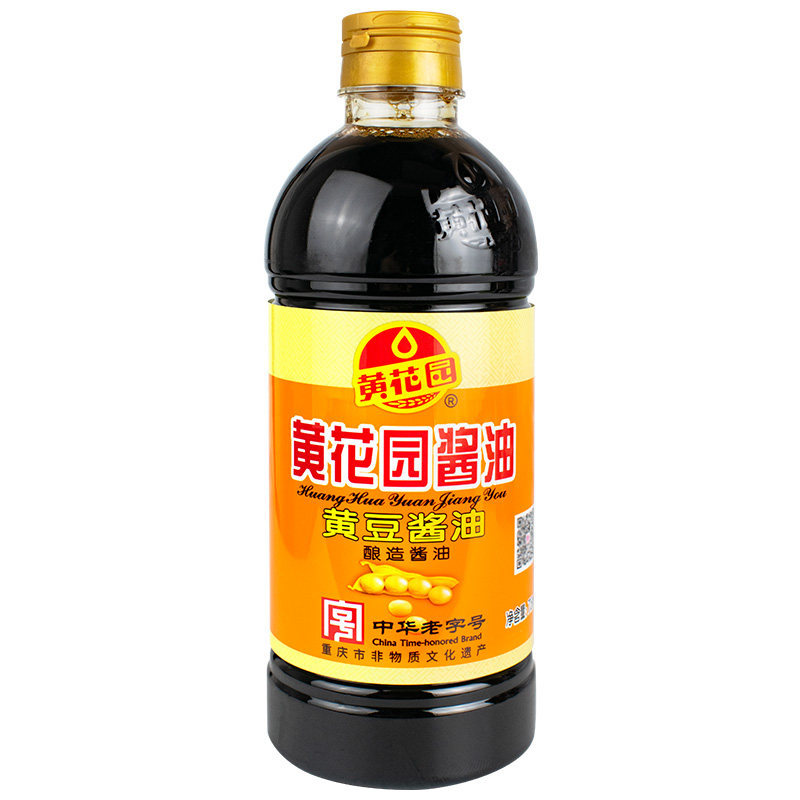 黄花园黄豆酱油715ml酿造酱油
