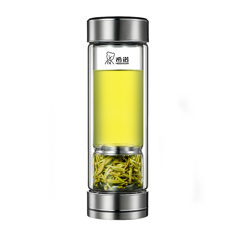 希诺双层玻璃杯茶水分离泡茶杯