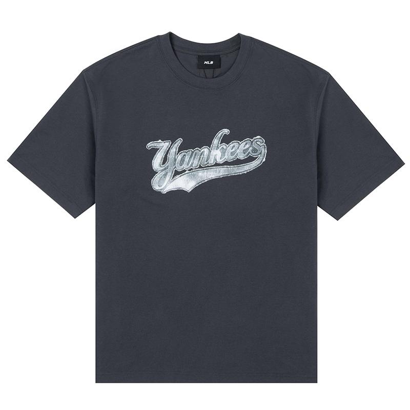 【自营】MLB情侣短袖男装女装复古老花标上衣休闲服圆领半袖T恤潮