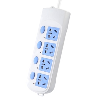 纯铜带线插座插排多功能插线板大功率排插家用独立开关多孔接线板