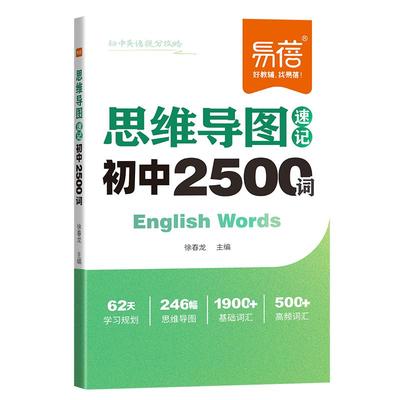 【易蓓直营】初中英语提分攻略思维导图速记2500单词语法高分作文素材七八九年级英语语法时态阅读时文高分作文素材积累提分秘籍