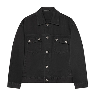 JDV商场同款复古水洗牛仔外套春季男士时尚宽松工装夹克WCB5325