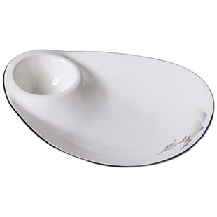 土菜馆农家乐海鲜龙虾盘饺子盘异形特色中式餐具饭店子母盘不规则