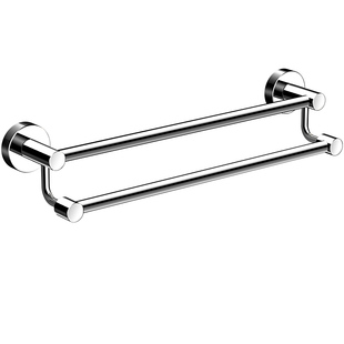 毛巾架304不锈钢毛巾杆单杆卫生间免打孔双杆打孔浴室挂杆浴巾架