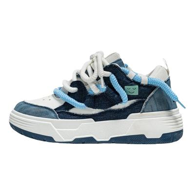 透气面包鞋青春潮流板鞋牛仔布