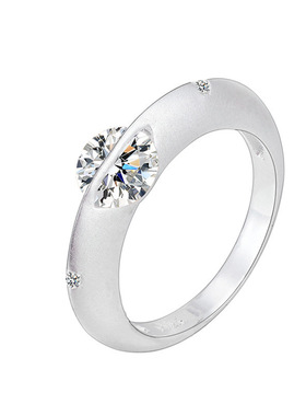 s925纯银锆石宇宙星球可转动戒指