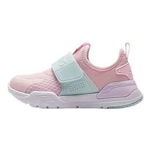 李宁小童女童鞋宝宝运动鞋春秋款幼儿园室内鞋小女孩一脚蹬闪穿鞋