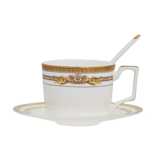 家用欧式金边骨瓷咖啡杯碟咖啡勺咖啡具套装陶瓷茶杯茶碟下午茶具