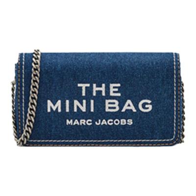 【特享甄选】MARC JACOBS/莫杰 MINI 丹宁牛仔链条轻便斜挎手拿包