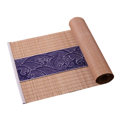 禅意茶席竹席日式防水防水茶席