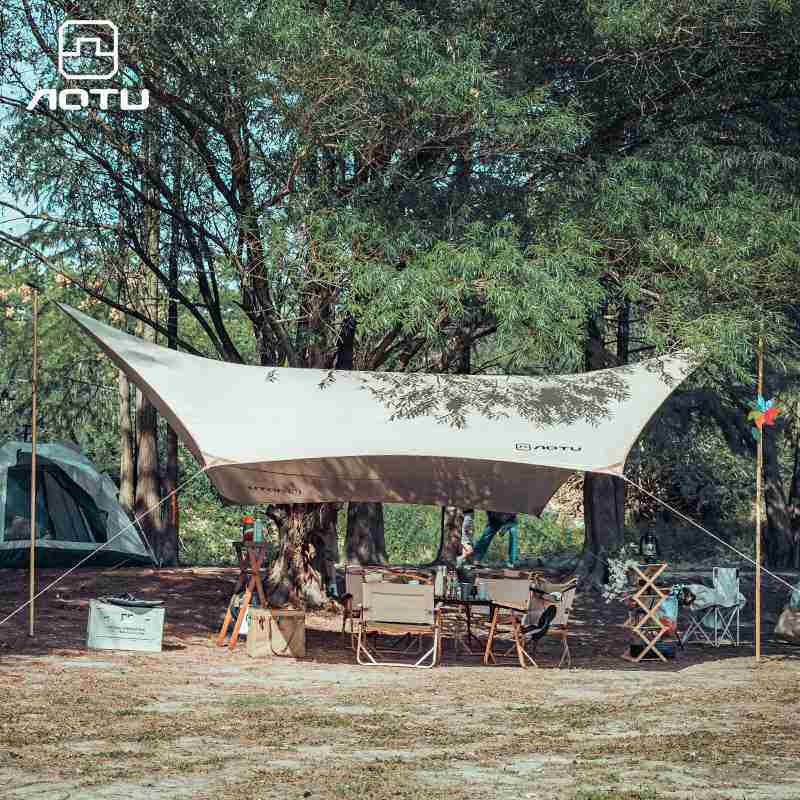 13户外蝶形天幕5.2米便携式牛津布露营雨棚防晒遮防水凉棚雨棚帐