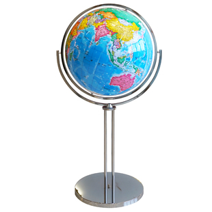 可定制水晶球面地球仪摆件轻奢高档立式装饰教学正版学生用初中生送母校办公室客厅礼品酒店开业乔迁礼物大号