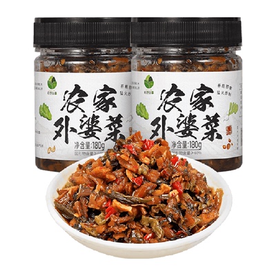 田野故事农家外婆菜180g×2瓶下饭菜