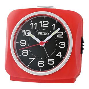 正品SEIKO日本精工钟表 床头灯光简约现代学生静音闹钟QHE194/200