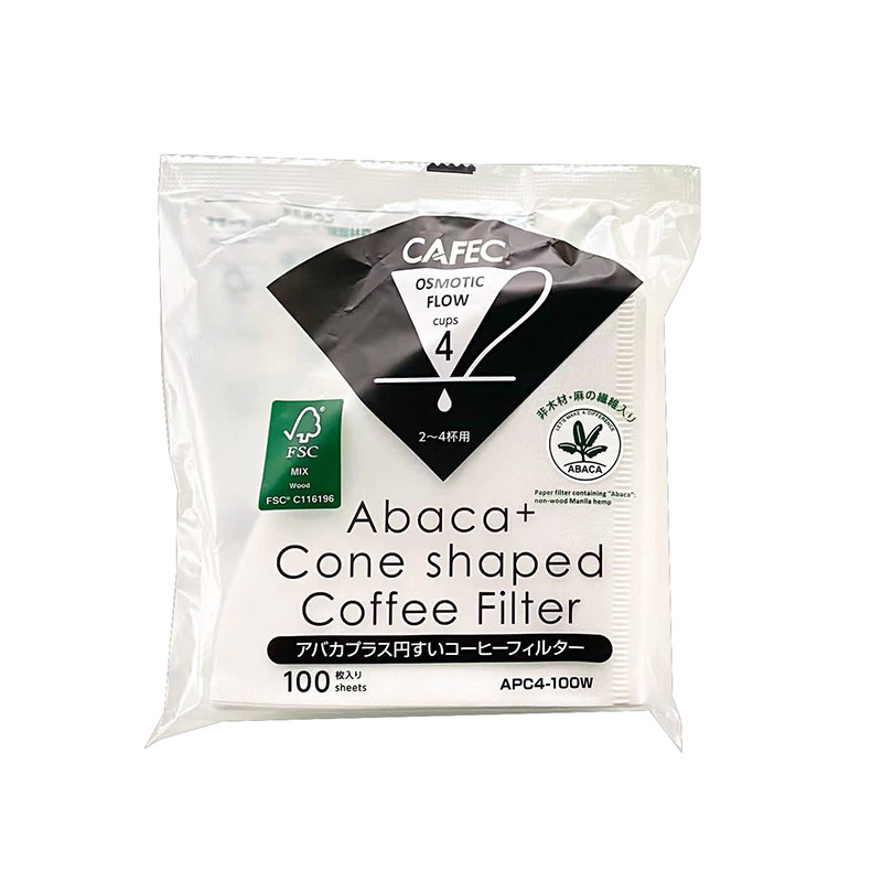 CAFEC三洋ABACA日本原装进口食品级麻纤维滤纸手冲咖啡V60滤纸