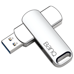 banq u盘128g USB3.0高速电脑车载512g两用定制创意金属 学生256g