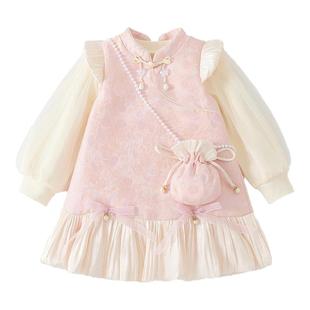 女童套装2026新款春装国风连衣裙超好看洋气小公主裙宝宝儿童裙子