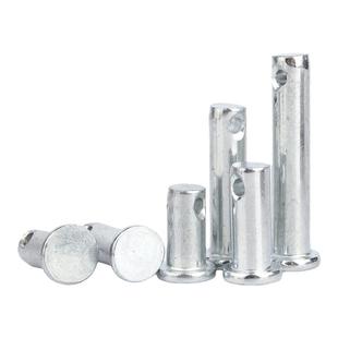 镀锌平头带孔销插销钉开口304不锈钢销轴圆柱定位销子M3M4M5MM30