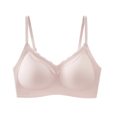 内比舒服蕾丝女士透气内衣V领文胸高弹软支撑无痕不扎肤NB9711-1