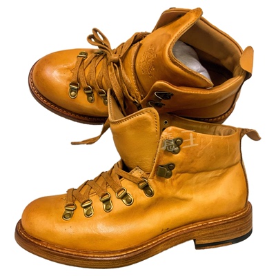 重水洗马皮山脉之光户外登山靴固特异手工男靴真皮中底防滑靴中帮