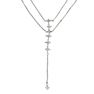 yyds！星河璀璨~胸链双层叠戴项链女2025年新款高级感锁骨链颈链